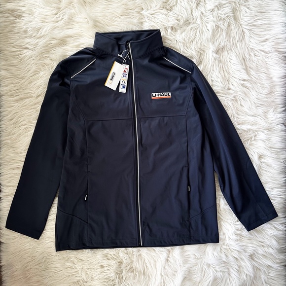 NEW Uhaul Mens Jacket Gray Charcoal Size XL Full Zip Reflective Employee Work - Picture 5 of 8